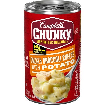 Campbell S Chunky Chicken Broccoli Cheese With Potato Soup 18 8oz Target