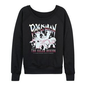 Women's - Pokémon - Pokémon Heavy Metal Lightweight French Terry Wide Neck Long Sleeve Graphic Shirt - 1 of 4