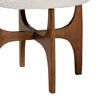 Baxton Studio Theo Japandi Cream Boucle Fabric and Walnut Brown Finished Rubberwood Ottoman Footstool - 4 of 4