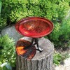 Achla Designs 12.75" Reflective Crackle Glass Birdbath Bowl with Tripod Stand - 4 of 4
