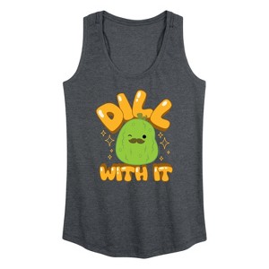 Women's - Squishmallows - Dill With It Charles Pickle Graphic Racerback Tank - 1 of 4