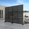 PexFix Metal Freestanding Privacy Screen Garden Fence For Deck Patio Balcony Outdoor Privacy Panel Louvered Design - 2 of 4