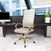 LeisureMod Benmar High-Back Leather Office Chair with Swivel, Tilt, and Adjustable Height - image 2 of 4