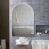 MAYEERTY 20"x30" Metal Decorative Wall Mirror Framed Arched for Wall Silver - 3 of 4
