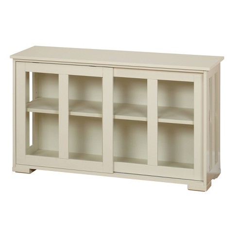 Pacific Stackable Cabinet With Sliding Glass Doors Off White - Buylateral :  Target