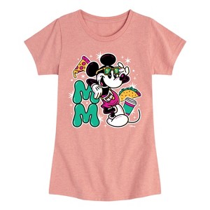 Girls' - Disney - Mickey Mouse Sunglasses Fitted Short Sleeve Graphic T-Shirt - 1 of 4