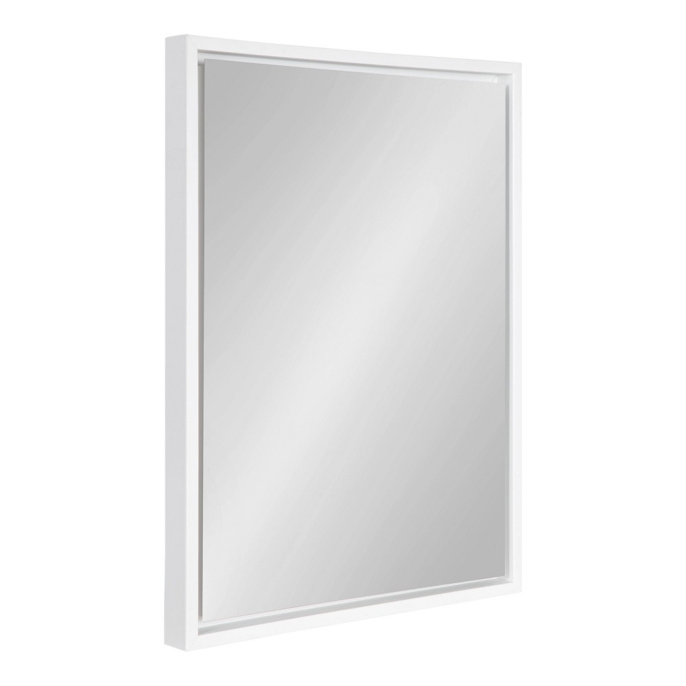 Photos - Wall Mirror 18" x 24" Evans Rectangle  White - Kate & Laurel All Things Dec