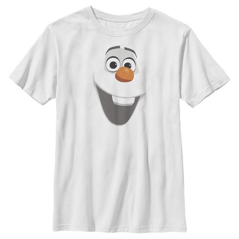 Boy s Frozen Olaf Face T shirt White X Small Target