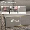 Belord Patio Furniture Set with 6-inch Extra Thick Cushions, High Back Outdoor Patio Furniture with Swivel Chairs, 4 Pieces Outdoor Conversation Set - 2 of 4