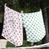 Bacati - Stars Neutral Swaddling Muslin Blankets of 4 (Green,Orange,Red,Gray) - 4 of 4