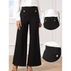 INSPIRE CHIC Women's High-Waisted Work Business Casual Wide Leg Pants - 2 of 4