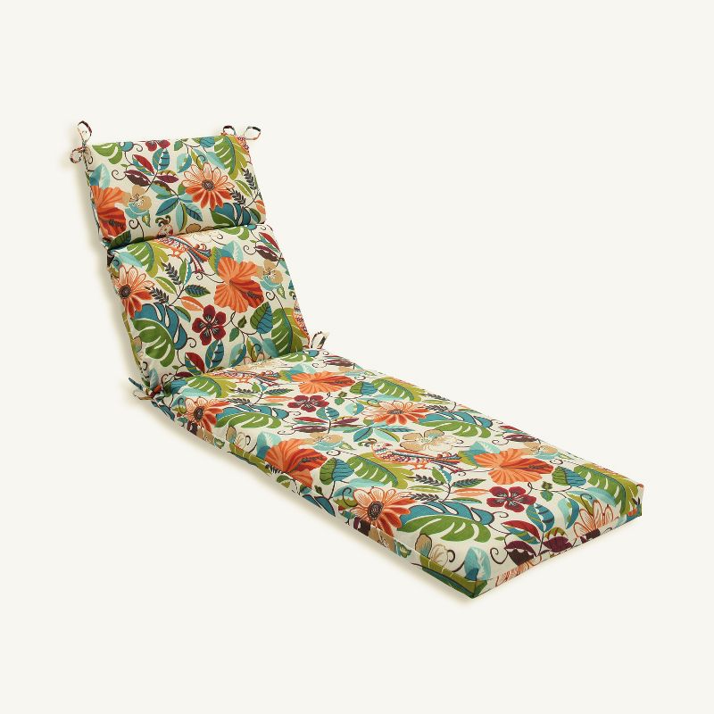 Lensing Jungle Outdoor Chaise Lounge Cushion Off-White - Pillow Perfect, 1 of 7