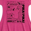 Girls' - Pokémon - Pikachu Info Chart Fit & Flair Cap Sleeve Dress - 2 of 3