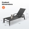 Pellebant Patio Aluminum Lounge Chair with Wheels and Armrest Extra Large Pool Lounge Chairs with Adjustable 5 Backrest - 3 of 4