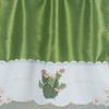 RT Designer's Collection 3 Piece Set Adds Charm Any Kitchen Decor Monarch Cactus Kitchen Curtain 52" x 18" Sage - 4 of 4