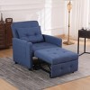 VYNXARIA Sleeper Chair 3-in-1 Convertible Chair Bed Pull Out Chair Beds Adjustable Single  Sofa Bed with USB Ports, Side Pocket, Linen Grey - 2 of 4