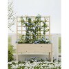 Wooden Elevated Garden Bed with Trellis,Standing Planter Box with Liner – Great for Growing Herbs, Climbing Vegetables & Flowers - 2 of 4