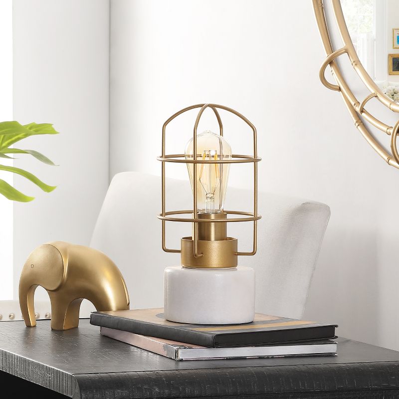 Sadaf Iron Table Lamp - Gold/White - Safavieh., 2 of 4