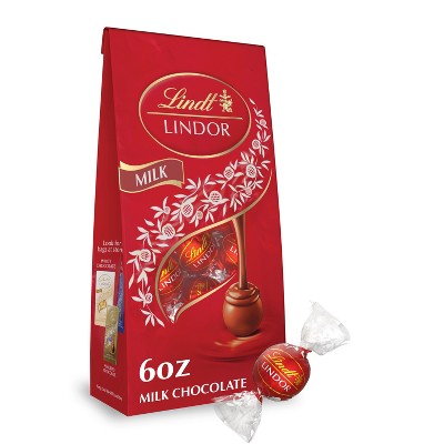 Lindt Lindor Milk Chocolate Candy Truffles - 6 oz.