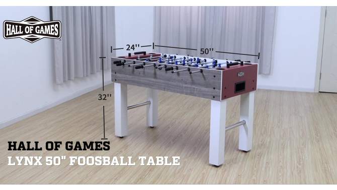 Hall of Games Lynx 50&#34; Foosball Table, 2 of 6, play video