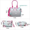 Itopfox Floral Mommy Bag 3-Piece Set, Large Capacity Waterproof Tote for Hospital, Travel, and Daily Use with Organizer Pouches (Blue Floral) - 2 of 4