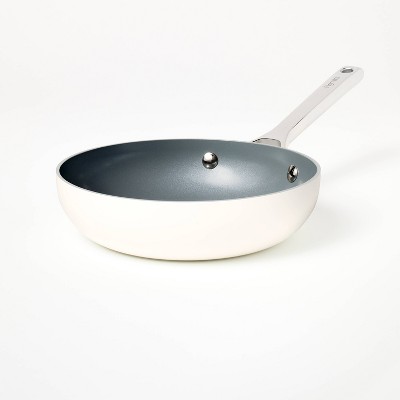 Goodful 11 Cast Aluminum, Ceramic Fry Pan Cream : Target