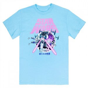 Mens Star Wars A New Hope Pastel Japanese Art T-Shirt - 1 of 3