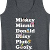 Women's - Disney - Mickey Friends Character List Graphic Racerback Tank - 2 of 4