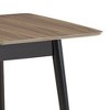 Royal Hampton 51-63 Inch Dining Table, Butterfly Leaf, Brown Wood Top, Black Legs - 3 of 4