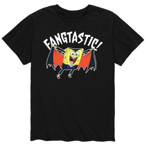 Men's - SpongeBob SquarePants - Halloween Fangastic Vampire Spongebob Short Sleeve Graphic T-Shirt - 1 of 4