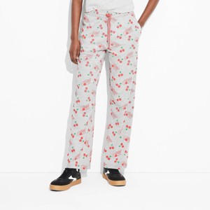 Women's Cherry Coke Graphic Lounge Pants - Gray - 1 of 3