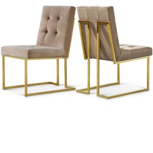 Meridian Furniture,Pierre Velvet Dining Chair, Set of 2 - 1 of 4