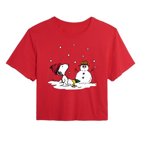 Women's - Peanuts -  Cropped Graphic T-Shirt - image 1 of 4