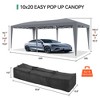 10×20 Ft Outdoor Party Tent, Pop Up Canopy Tent with 6 Removable Sidewalls, Heavy Duty Gazebo Shelter, Block Uv and Waterproof Wedding Tent, White - 2 of 4
