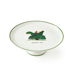 Spode Kit Kemp Doodle 10.7 in Cake Stand, Keeping Trim Tagline, Fine China, Dishwasher Safe, Elegant Presentation, For Showcasing Cakes & Pastries - 1 of 4
