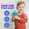 LunaLulinlk 2 pack Silicone Sippy Cups with Straws for Babies and Toddlers (Rose Quartz/Sky) - 3 of 4