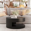 TiramisuBest Modern Nesting Coffee Table Set, Round Extendable Side & End Tables for Small Spaces,Black - 2 of 4