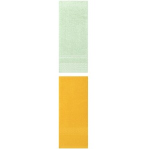 REGALWOVEN Solid Textured Absorbent Soft Decorative Hand Towel Set 13" x 30"/14" x 30" 2 Pcs - 1 of 4