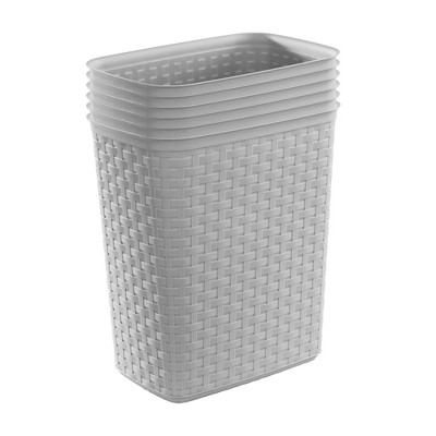 Sterilite Weave 5.8 Gallon Plastic Home/Office Wastebasket Trash Can