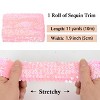 Alilang Elastic Sequin Trim, 1.9 Inch 5 Row Flat Glitter Paillette Sequin Ribbon, Bling Fabric DIY Metallic Stretch Sequin Strip, 11 Yards - 2 of 4