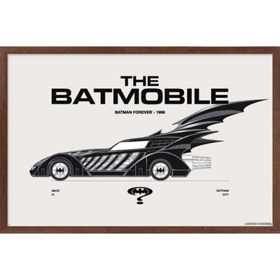 Trends International DC Comics Batman: 85th Anniversary - The Batmobile 1995 Framed Wall Poster Prints