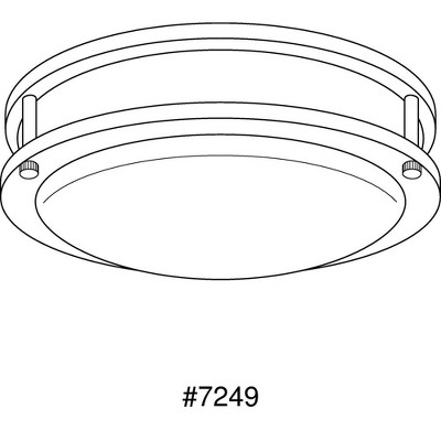 Brushed Nickel Round LED Flush Mount Ceiling Light