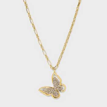 SUGARFIX by BaubleBar Butterfly Pendant Necklace - Gold