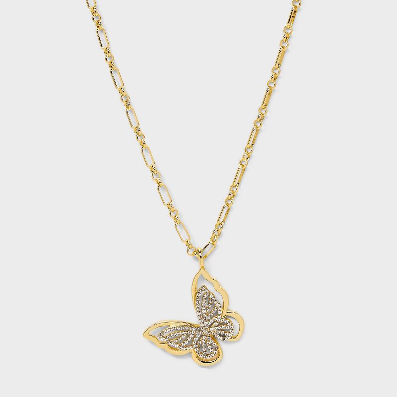 SUGARFIX by BaubleBar Butterfly Pendant Necklace - Gold, 1 of 5