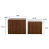 GDFStudio Sable Modern Wooden Square Coffee Tables with Nesting Imitation (Set of 2) - 2 of 4