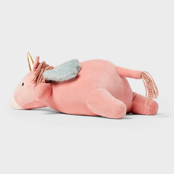 Cojín de peluche con peso de pegaso para niños, rosa - Pillowfort™ 3