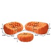 WJSHome Bubble Sofa Curved Couch Set, Breathable Mesh Fabric Modular Sectional Sofa (2 Seater, 3 Seater, Ottoman) - 3 of 4