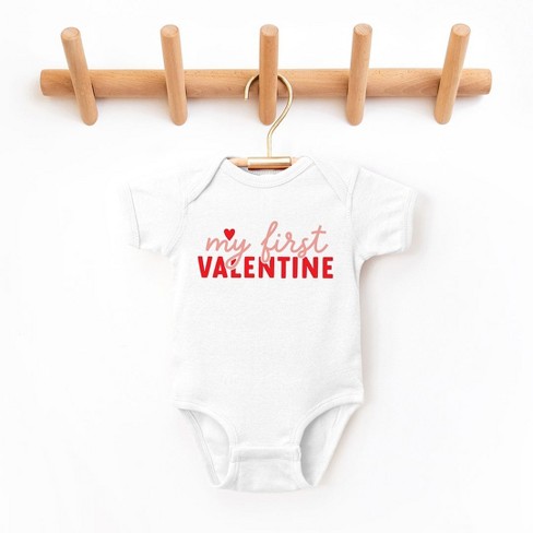 The Juniper Shop My First Valentine Baby Bodysuit - 6 Month - White