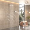 CASAINC 6-Spray Thermostatic Dual Shower Heads 12 Inches Wall Mount Fixed and Handheld Shower Head 6-Jets 2.5 GPM - 2 of 4