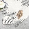 Living Room Rug Washable Bedroom Rugs Neutral Area Rug for Nursery Geometric Striped Carpet Non Slip Stain Resistant Farmhouse Floor Cover White Rug - 3 of 4
